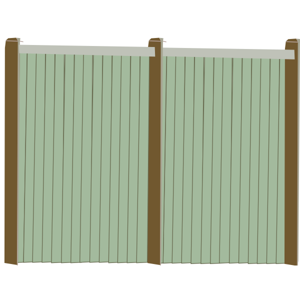 Wooden fence